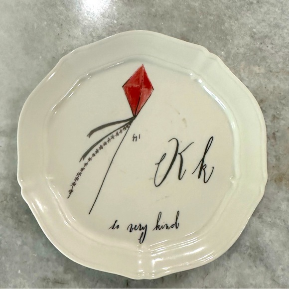 Anthropologie Other - Anthropologie Linea Carta Letter K plate NWT